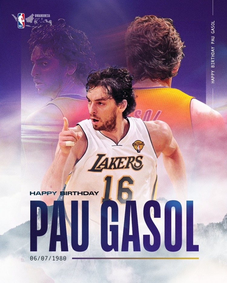 🎂真挚的祝福！祝两届总冠军球员大加索尔45岁生日快乐🎂